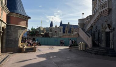 Construction Wall Installed Behind Cinderella Castle at Magic Kingdom