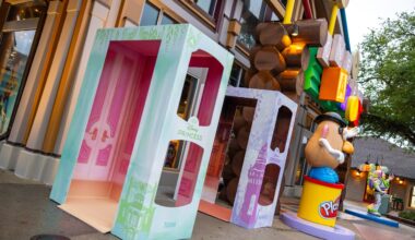 Life-sized Tiana and Rapunzel doll box photo op coming to Disney Springs.