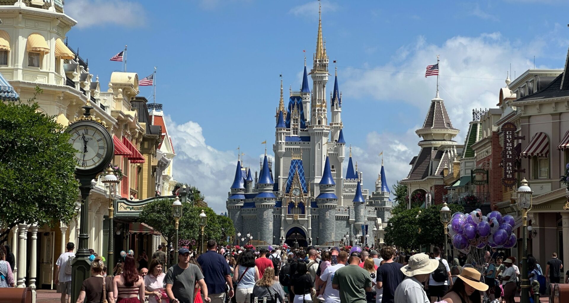 Cranes Gone From Cinderella Castle at Magic Kingdom with Repainting Project Possibly Complete