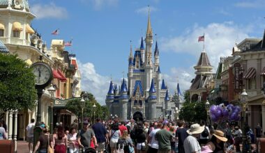 Cranes Gone From Cinderella Castle at Magic Kingdom with Repainting Project Possibly Complete