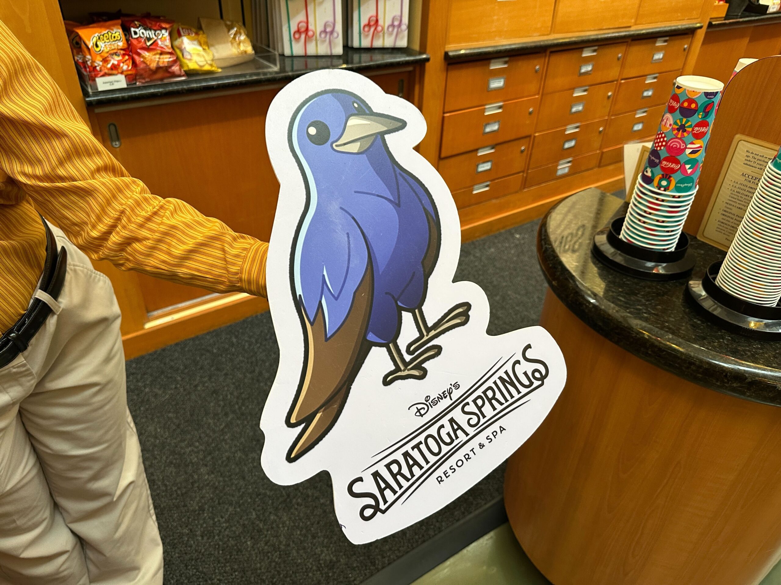 Guests can purchase their own purple martin plush for $14.99 at The Artist’s Palette. We also spotted a cast member with a purple martin photo prop.
