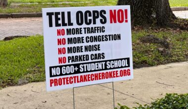 While Orange County Public Schools is moving forward with plans to reopen the historic Cherokee School in Orlando, some residents are against the idea of housing the planned arts and entertainment magnet school at the South Eola Drive property. (Spectrum News/Jaclyn Harold)