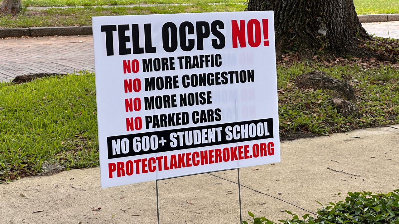 While Orange County Public Schools is moving forward with plans to reopen the historic Cherokee School in Orlando, some residents are against the idea of housing the planned arts and entertainment magnet school at the South Eola Drive property. (Spectrum News/Jaclyn Harold)