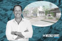 Comras Company's Michael Comras with renderings of NoLi at Lincoln Road