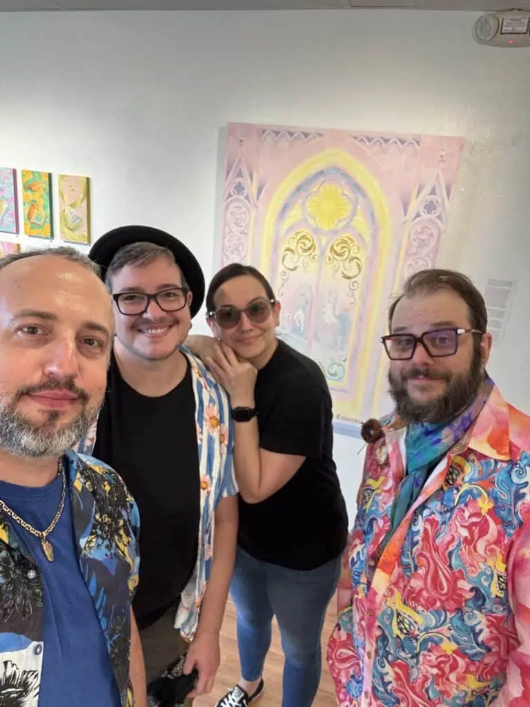 Scenes from an art show debut
