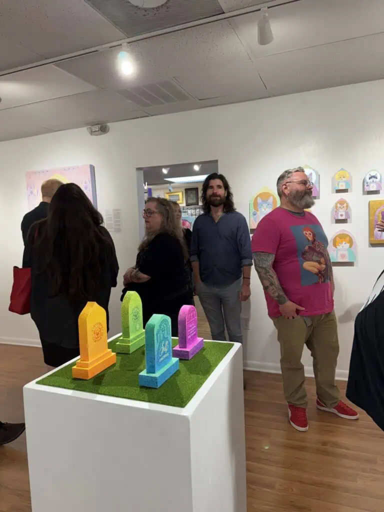 Scenes from an art show debut