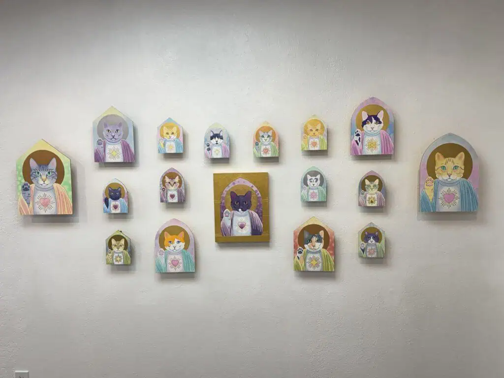 Scenes from an art show debut