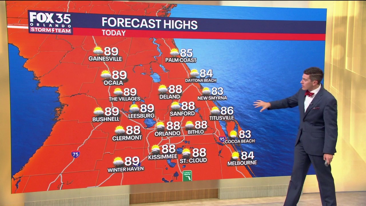 Orlando AM Weather Forecast: Few showers and storms expected 