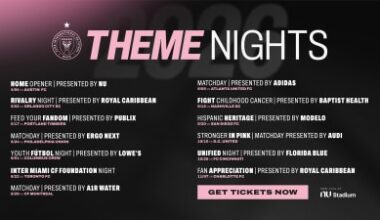 Inter Miami Announces 2026 Theme Nights at Nu Stadium