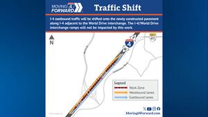 Florida Department of Transportation to realign I-4 traffic, expect minor delays
