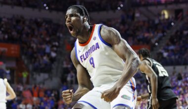 Rueben Chinyelu was one of the big winners of the NBA Draft Combine, coming in with the longest wingspan and putting it to use in the scrimmage on Wednesday.