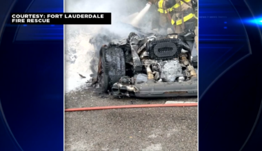 Fiery crash after a car hits a tree in Fort Lauderdale - WSVN 7News | Miami News, Weather, Sports