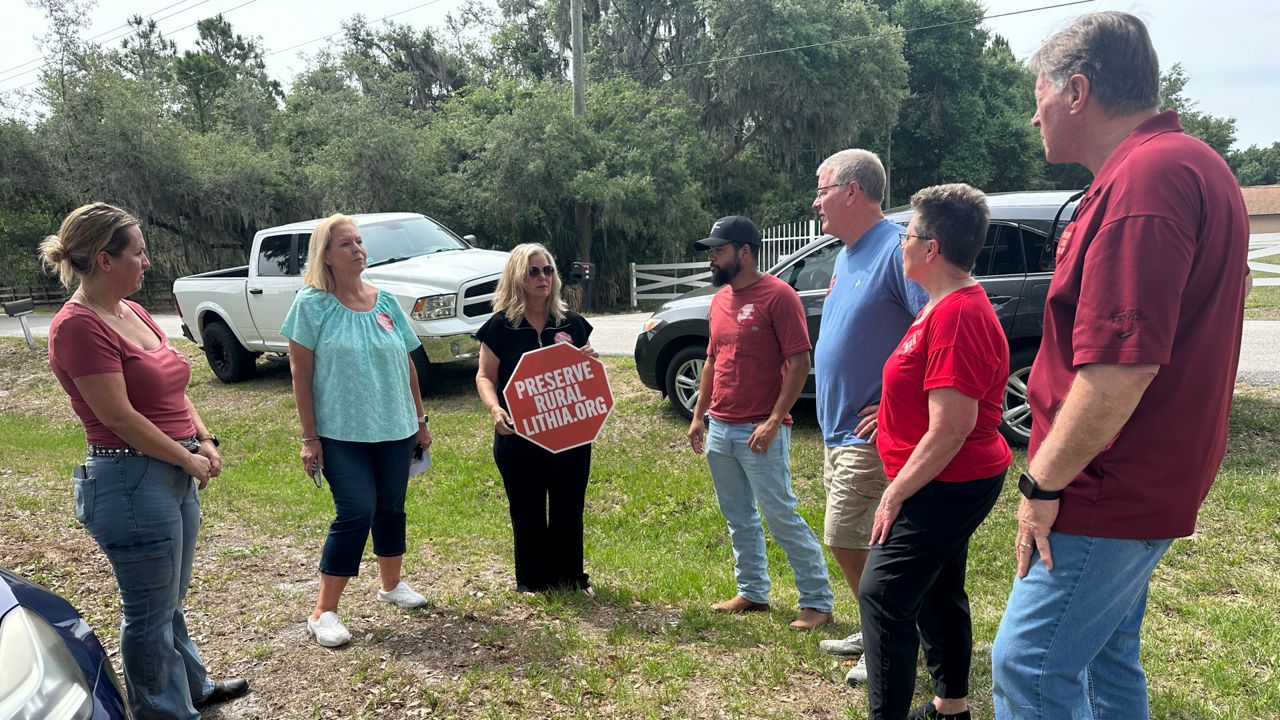 Neighbors came together and created a Facebook group in December 2025, initially to look into the proposed sports complex. Now, the group has nearly 13,000 followers and numerous development projects it’s keeping a close eye on. (Spectrum News/Fallon Silcox)