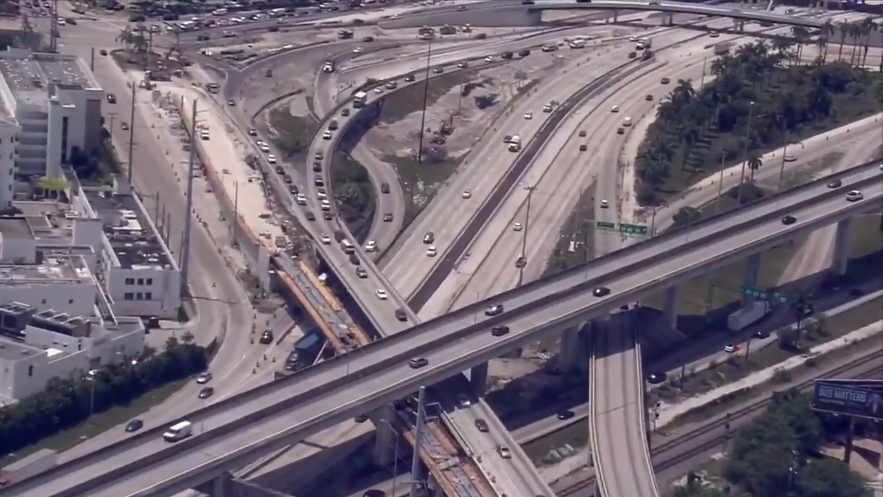 New ramp connecting EB Palmetto to NB I-95 set to open as part of Golden Glades Interchange Project - WSVN 7News | Miami News, Weather, Sports