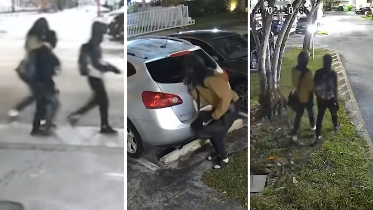 Surveillance shows masked thieves burglarizing cars in Miami-Dade – NBC 6 South Florida