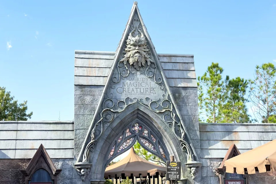 Entrance to Hagrid's Magical Creatures Motorbike Adventure at Universal Orlando Resort in Orlando, Fla.Credit: Shutterstock / veritographer