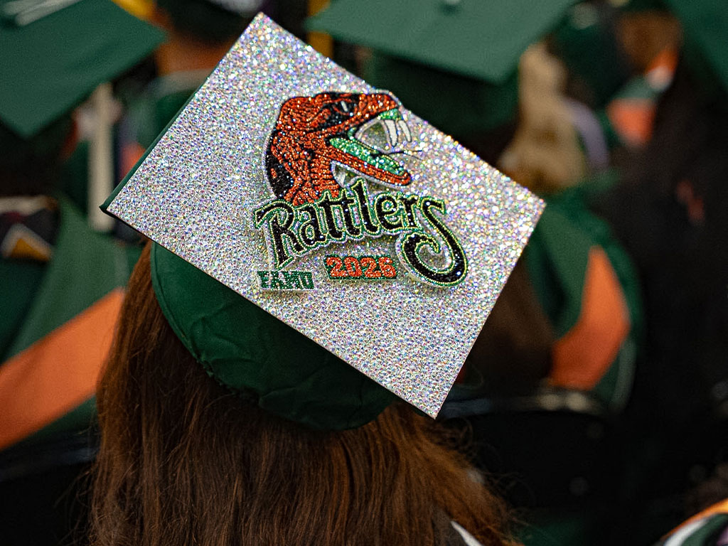 Bedazzled Rattler Bedazzled Graduation Cap