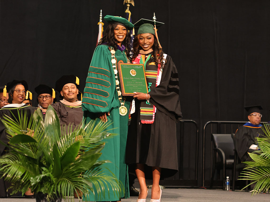 Zayla Bryant and President Johnson Outgoing SGA President Zayla Bryant and President Johnson