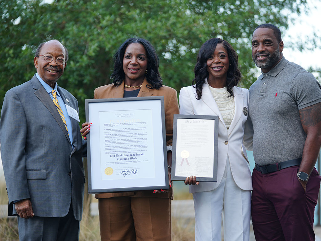 Leaders and community partners gather during the 43rd annual Big Bend Regional Small Business Week celebration, recognizing the contributions of small businesses and entrepreneurs across the region.