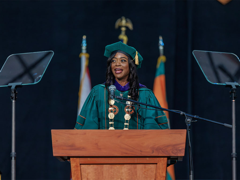 President Johnson at May 2026 Commencement