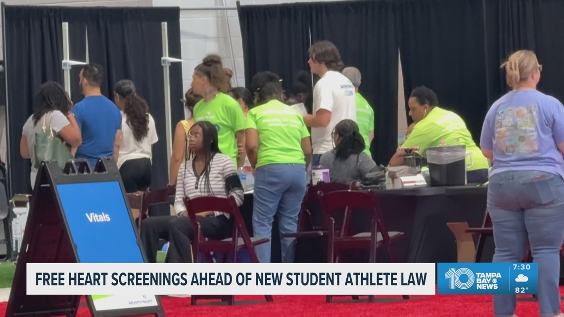 Hundreds of Tampa Bay student athletes get free heart screenings ahead of Florida’s new sports law