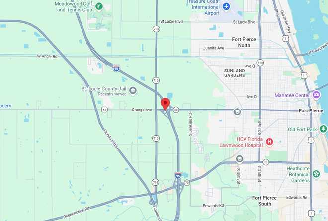Crash in St. Lucie County. a car went over the side of an i-95 overpass, falling nearly 30 feet before coming to rest on the southbound side of kings highway.