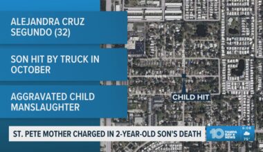 St. Petersburg mother charged with her 2-year-old son's death in an October 2025 accident