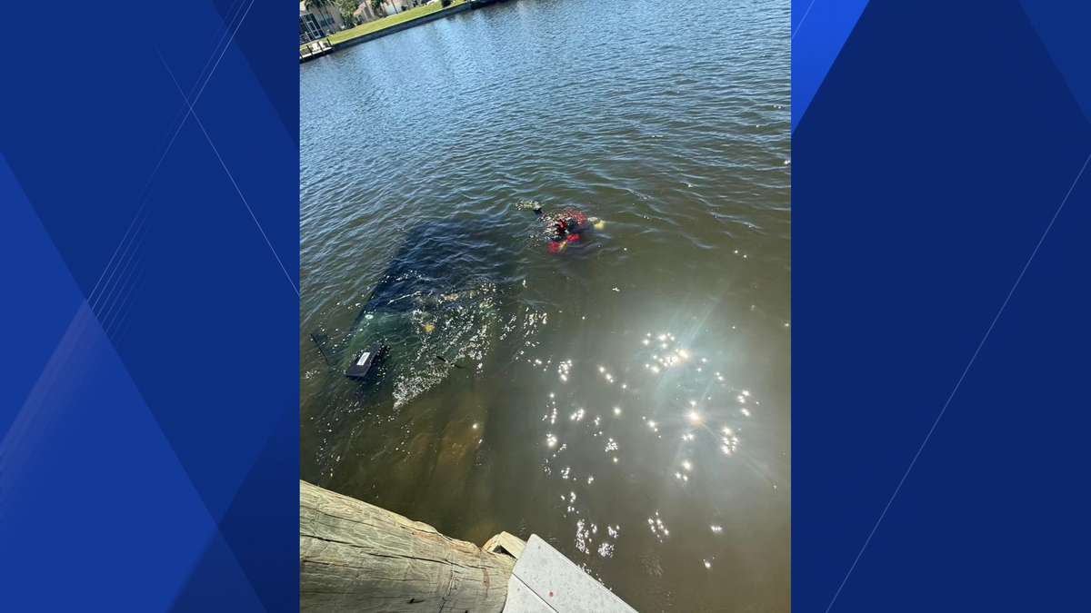 Vehicle ends up in Cape Coral canal