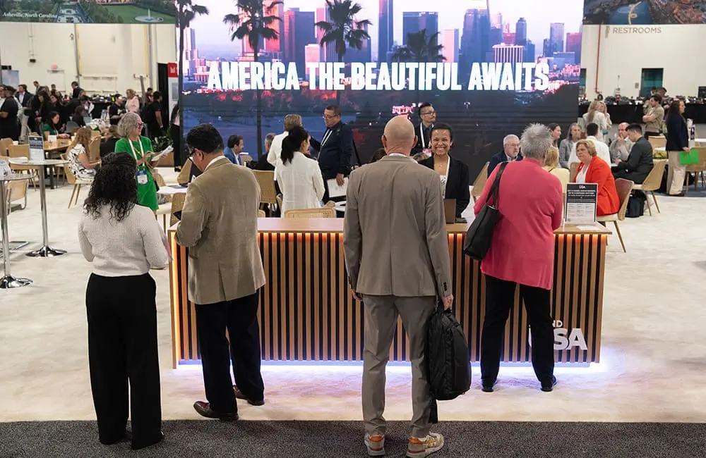Brand USA's 'America the Beautiful' campaign at IPW 2026.