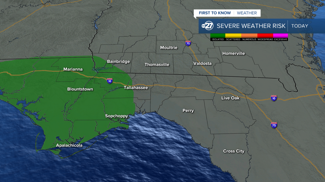Severe storm chances Friday