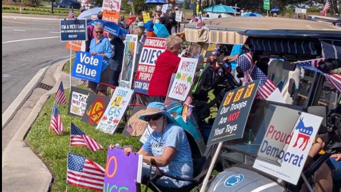 Protests pop up in Florida ahead of Trump's visit to The Villages