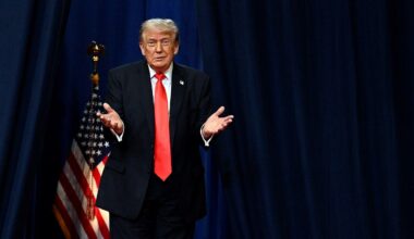 Trump jokes about bad microphone during freewheeling speech at The Villages