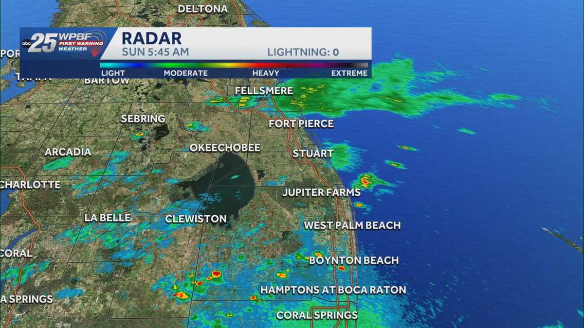 Sunday Showers and Storms in South Florida