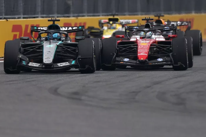 Charles Leclerc, Ferrari, George Russell, Mercedes