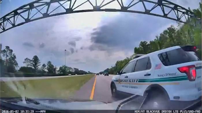 Video shows Orange County deputy running driver off road near Walt Disney World