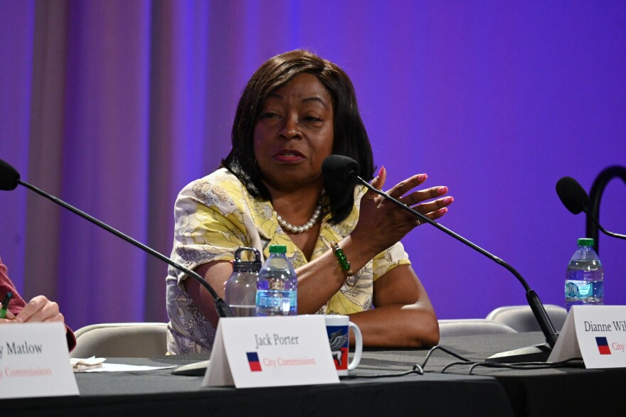 Tallahassee Commissioner Dianne Williams-Cox speaks during the Village Square's Town Hall on May 8th, 2026.