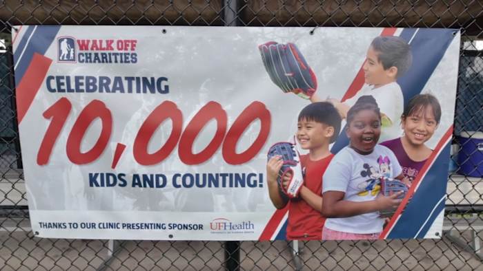 Walk Off Charities celebrates milestone of hosting 10,000 Jacksonville kids at free baseball camps