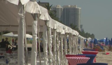 Fort Lauderdale Air Show attendees are using the beach to beat extreme heat while enjoying the show