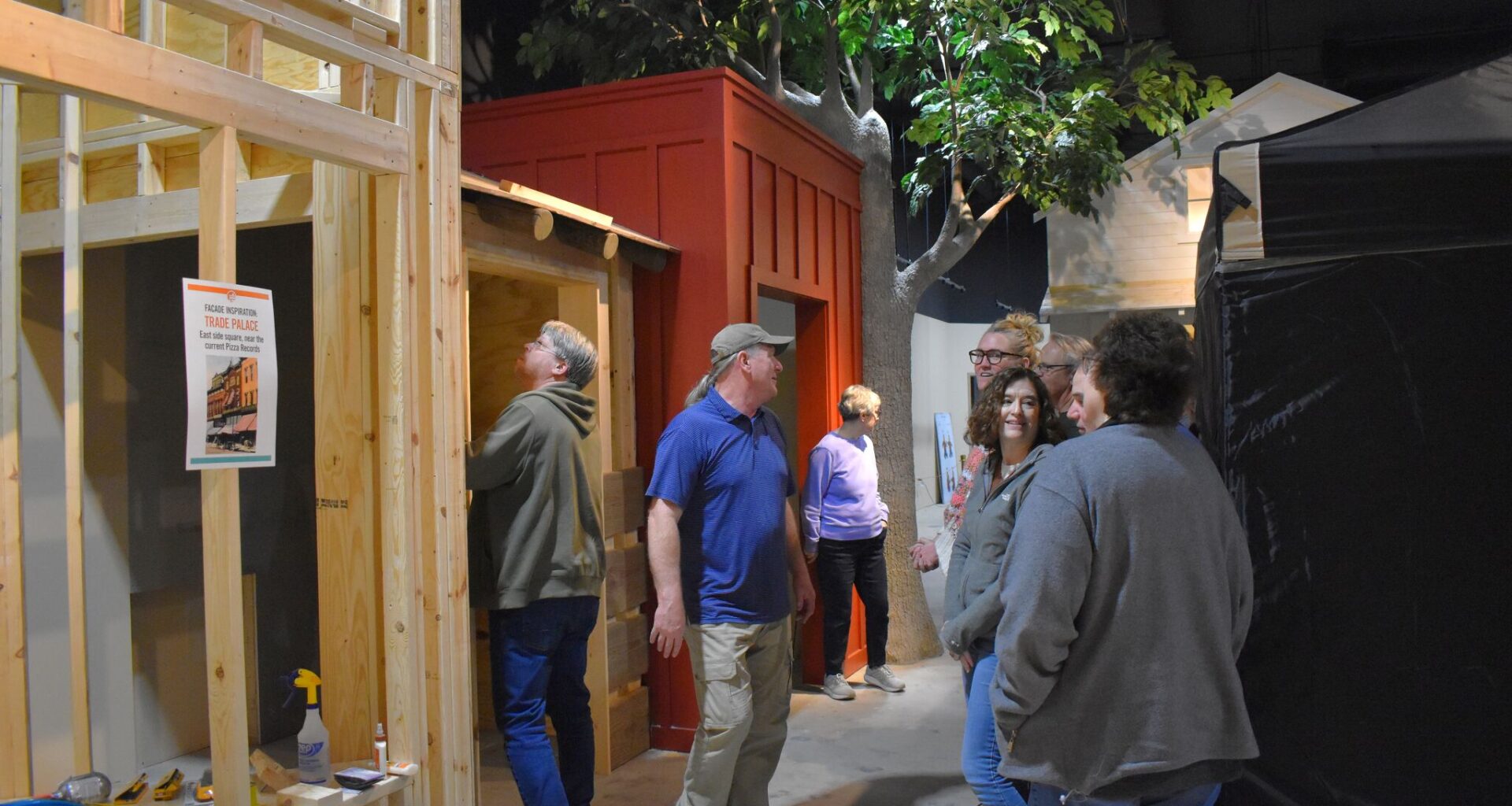 Members of the Jacksonville Area Museum Board look at the progress of the museum's Phase 2 renovations on March 5.