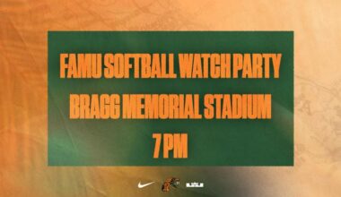 FAMU Softball to Host Watch Party at Bragg Memorial Stadium at 7 PM
