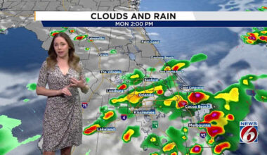 Steamy, stormy pattern to start the week in Central Florida