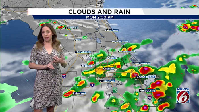 Steamy, stormy pattern to start the week in Central Florida