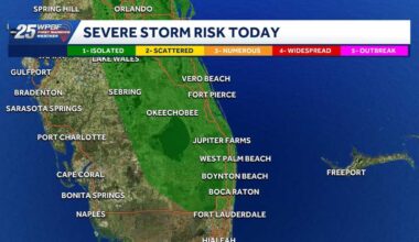 Strong storms and major heat risk in South Florida Monday
