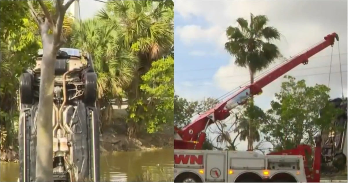 Mercedes-Benz Found Submerged in Hialeah Canal: Driver Still Missing