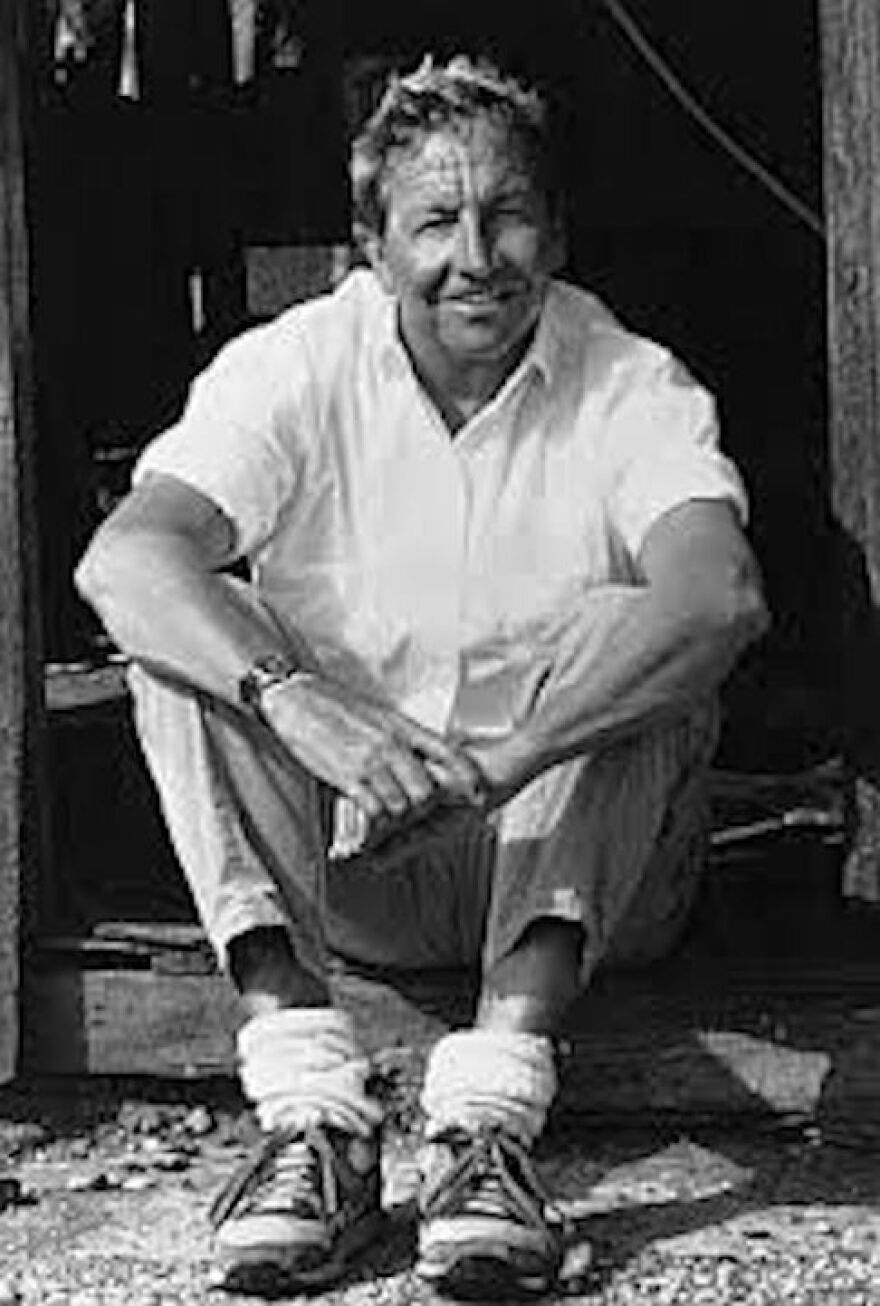Bob Rauschenberg in China during 1982 visit to the Xuan Paper Mill.