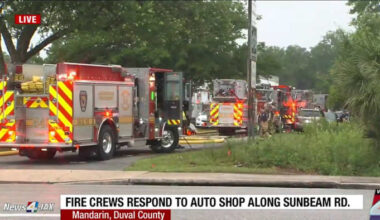 JFRD responds to fire at auto shop along Sunbeam Road, no injuries reported