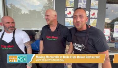 Making Mozzarella at Bella Vista Italian Restaurant