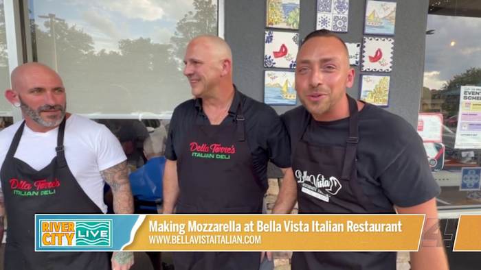 Making Mozzarella at Bella Vista Italian Restaurant