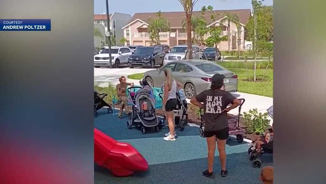 Video shows car drive on sidewalk at Florida park