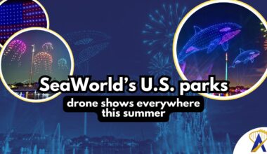SeaWorld all U.S. parks drone shows this summer - photos by Dani Meyering and shamu drone from SeaWorld